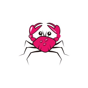 餐饮食品logo设计--螃蟹logo图标素材下载