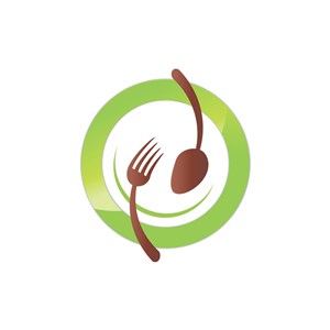 餐饮食品logo设计--刀叉盘子logo图标素材下载