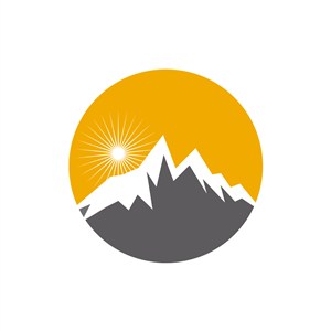 雪山户外环保旅游相关矢量logo图标