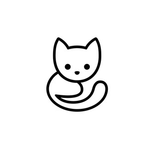 可愛小貓寵物矢量Logo圖標