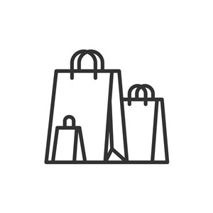 零售购物袋矢量logo图标素材下载