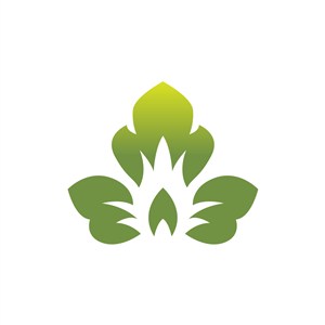 绿色渐变花朵环保休闲相关矢量logo图标素材下载