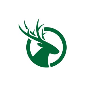 酒店旅游logo设计-绿色麋鹿矢量logo图标素材下载