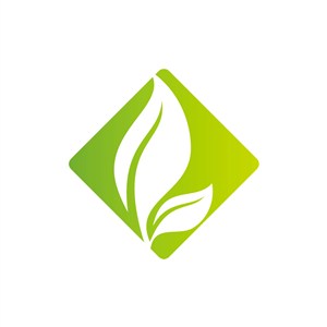 绿色方形叶子矢量logo图标素材下载