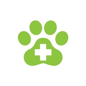 宠物医疗logo设计-绿色动物宠物医疗救援矢量logo图标素材下载