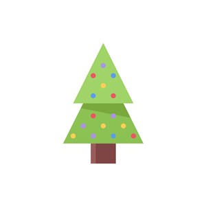 绿色圣诞树矢量logo图标素材下载