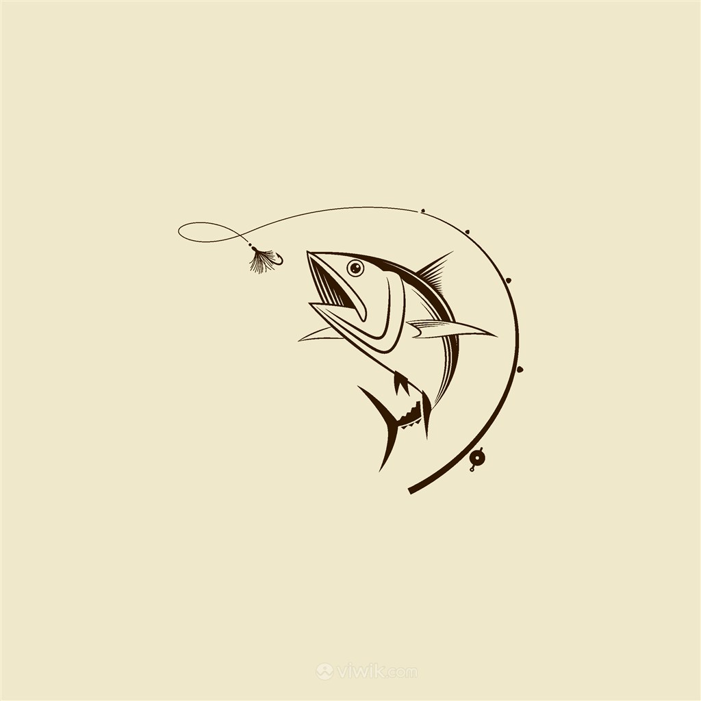 钓鱼矢量与鲤鱼的图标，钓竿钓具插画图片素材_ID:158133292-Veer图库