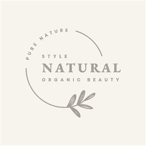 自然系列化妆品护肤品logo设计