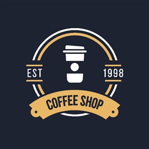 咖啡杯图标咖啡店logo设计