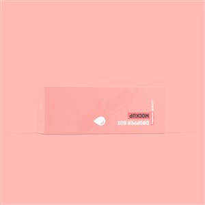 粉红色盒子纸盒化妆品护肤品包装贴图样机
