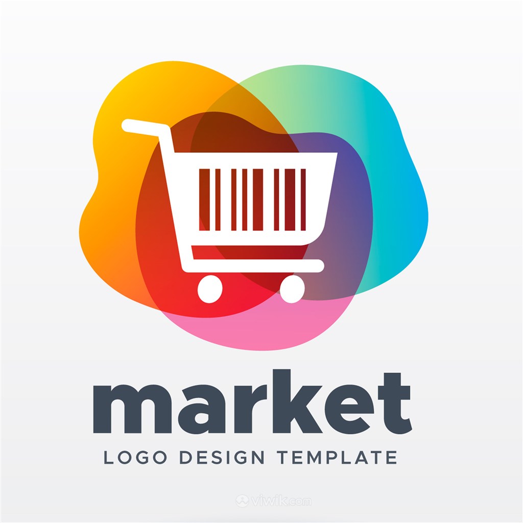 商务贸易logo素材素材:涂鸦背景购物车图标超市矢量logo ,文件格式为