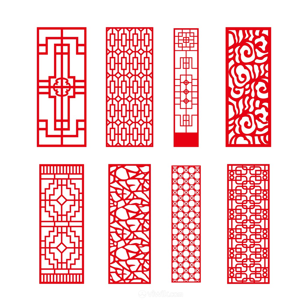古典中国风祥云圆形窗户边框分层免抠图片_装饰图案_设计元素-图行天下素材网