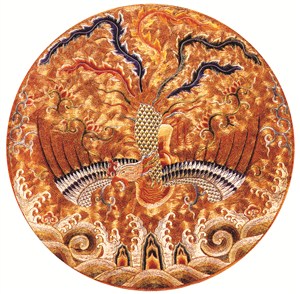 鳳凰涅槃古代龍鳳刺繡中國風圖片