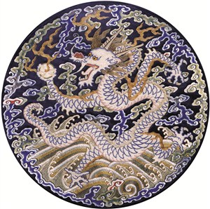 白龙海龙古代龙凤刺绣中国风图片
