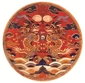 双龙古代龙凤刺绣中国风图片
