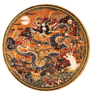 龙兔望月古代龙凤刺绣中国风图片