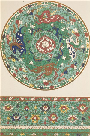 圓形和橫板中式傳統紋樣集錦中國風圖片