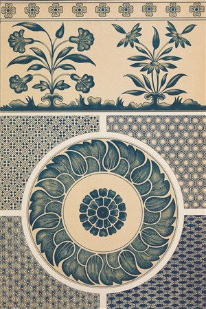 不同花紋背景中式傳統紋樣集錦中國風圖片