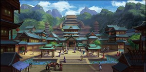 中國風CG原畫古代人民生活環境繪畫圖片