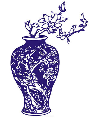 插畫花瓶瓷器國粹青花瓷中國風圖片