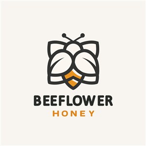 蜜蜂花标志图标矢量logo素材