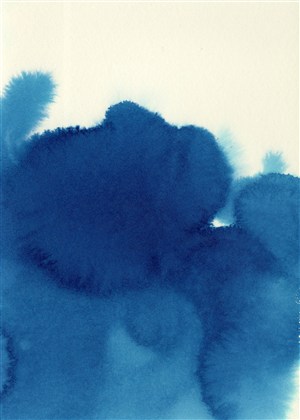 純藍墨色水彩墨跡背景素材圖片