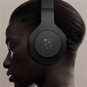 音乐品牌全套VI耳机贴图样机