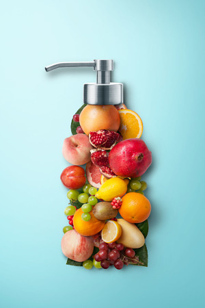 新鮮美味蔬果果汁美食廣告海報模板
