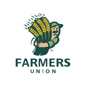 抱著麥子的農民標志圖標矢量logo素材