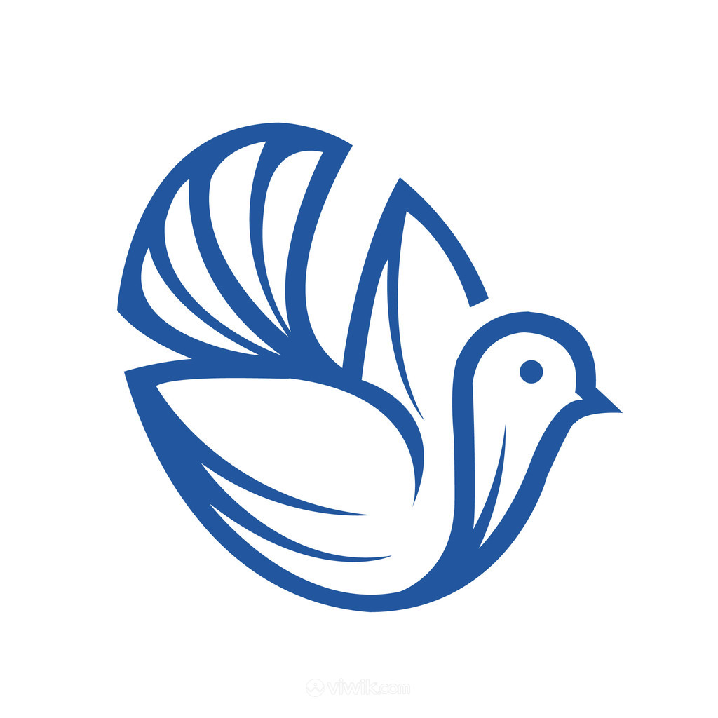 鴿子鳥標志圖標矢量logo素材