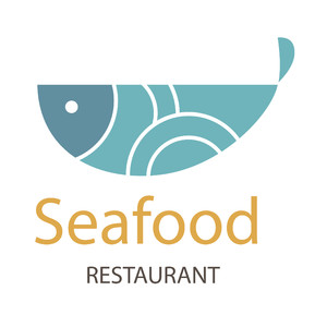 魚標志圖標海鮮餐廳logo素材