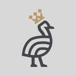 頭戴皇冠的鳥標志圖標矢量logo素材