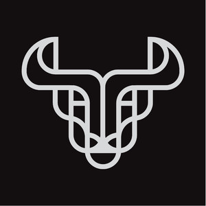 線條牛標志圖標矢量logo素材