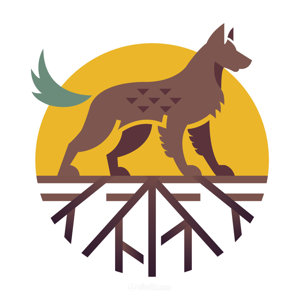 動物樹根標志圖標矢量logo素材