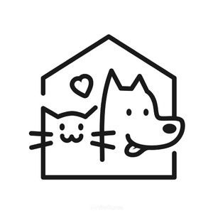 房子猫狗爱心标志图标矢量logo素材