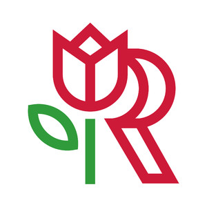 花朵字母R標志圖標矢量logo素材