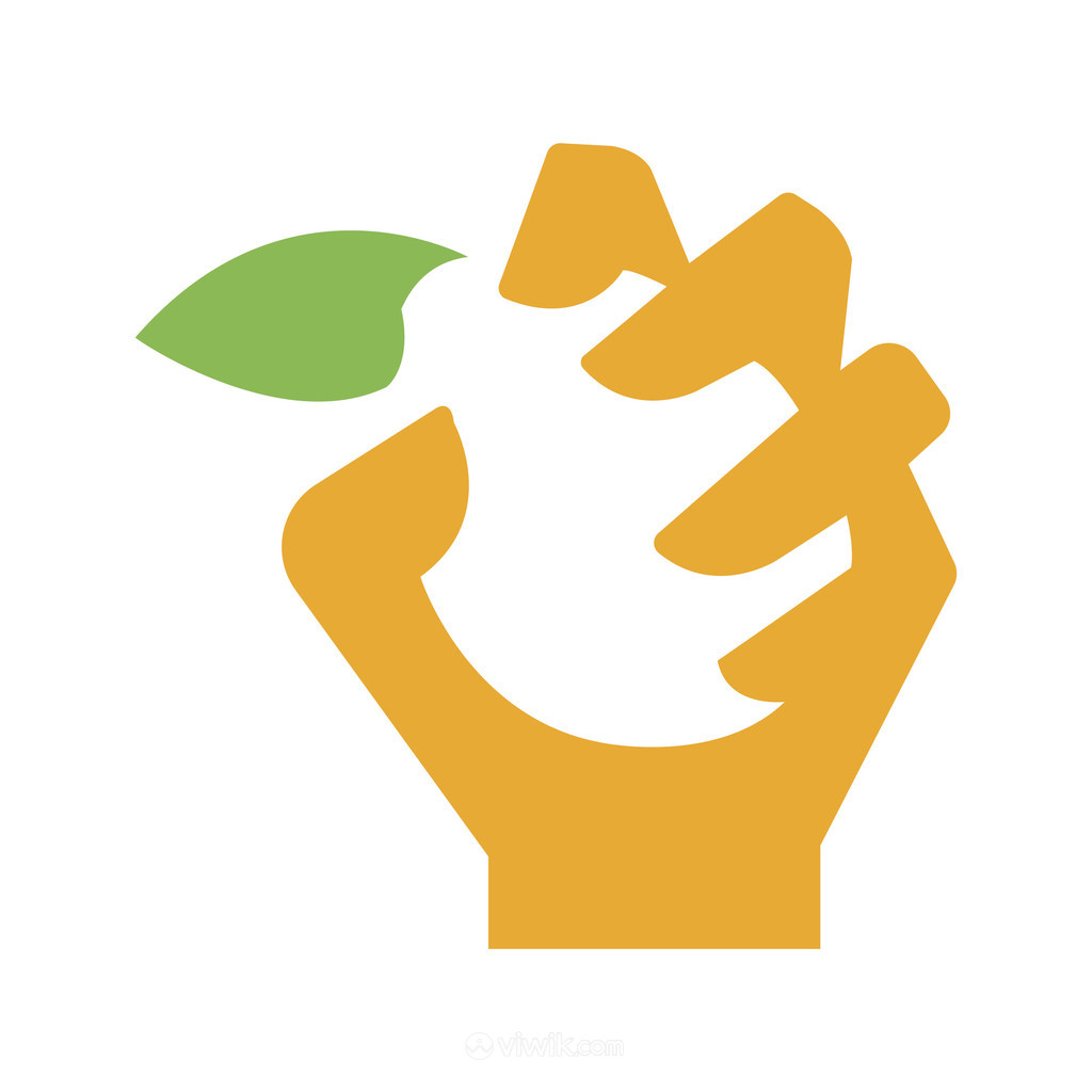 手握着柠檬标志图标矢量logo素材