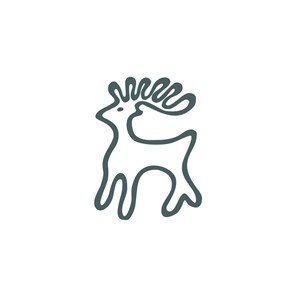 旅游行业麋鹿图标logo标志