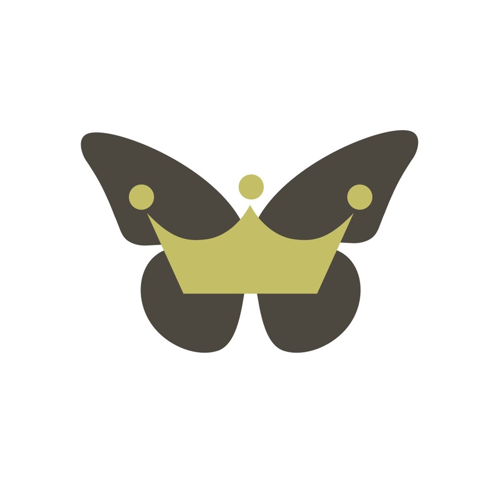 电子机械行业蝴蝶皇冠logo标志
