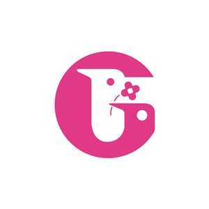 美容行业G字鸟头logo标志