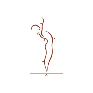 运动休闲舞蹈美女身段logo标志