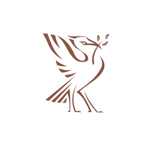服饰时尚行业站立的鸟logo标志