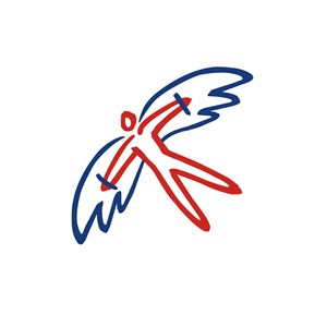 运动休闲滑翔人物logo标志