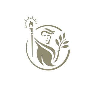 酒店旅游行业自由女神logo标志