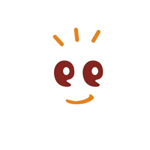 笑脸逗号眼睛儿童品牌logo