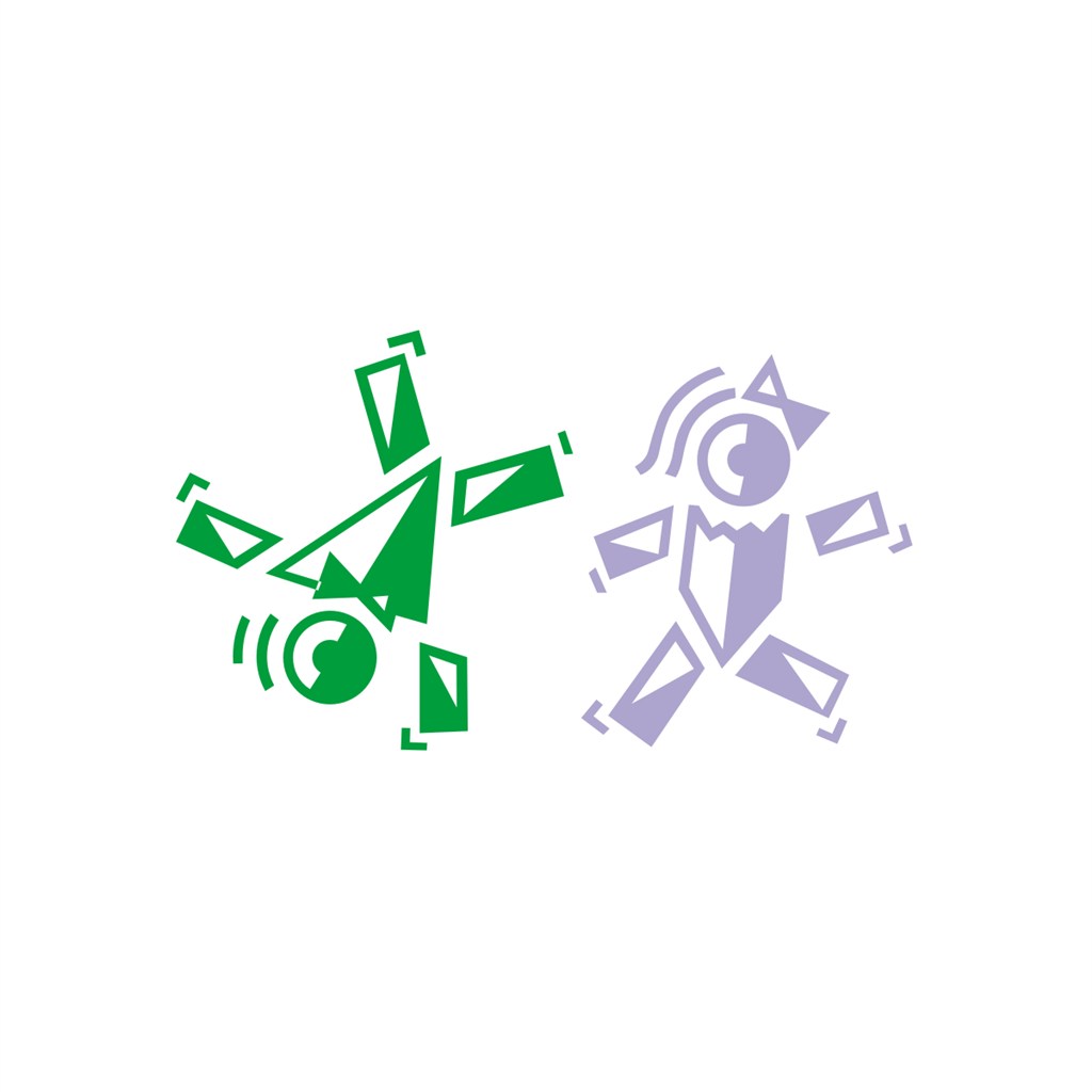 运动休闲娱乐人物玩耍翻筋斗logo标志