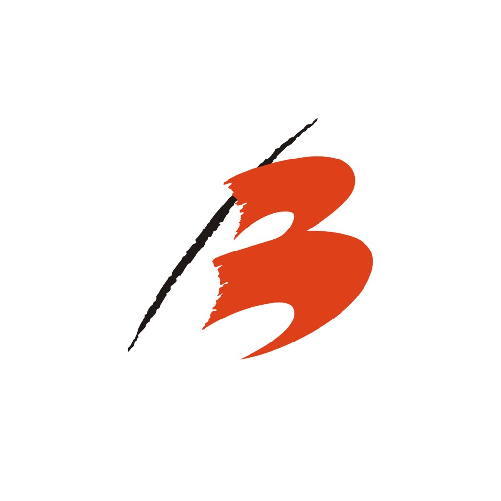 B飘带设计传媒logo设计