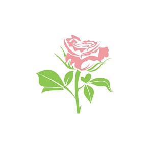 玫瑰花美容化妆品logo设计