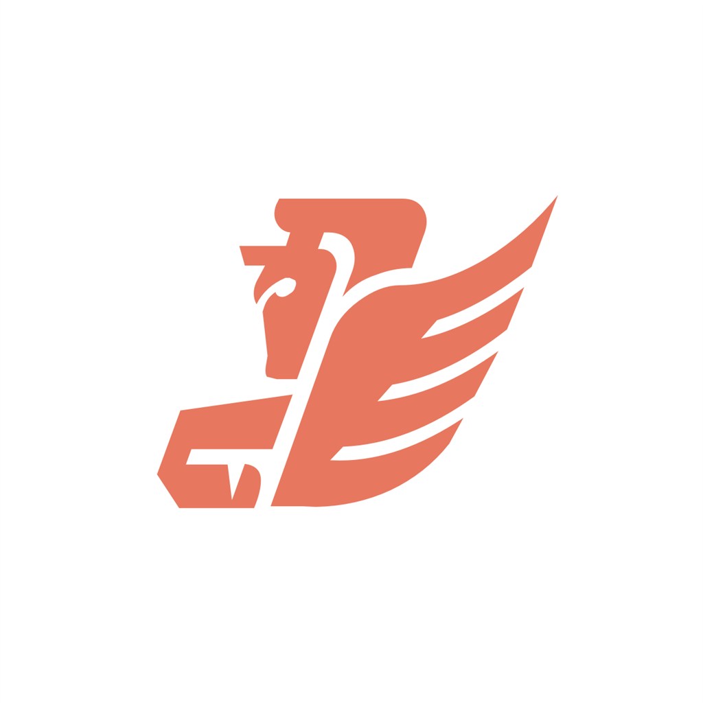 E人物翅膀设计传媒logo