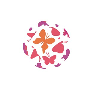 蝴蝶标志设计素材